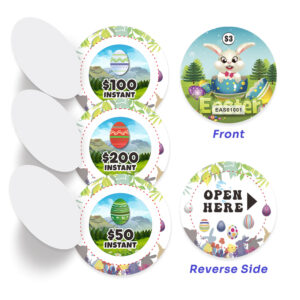 Customizable Break Open One Window Tickets Card Digital Printing Coated Paper Pull Tab Tickets