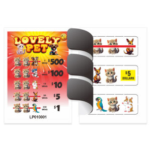 Printing Service Custom Tear Off Card Sizes Color Paper Finish Type Design Win Rate Pull Tabs