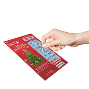 Custom for Sale Lotto Card Digital Printing Grand Prize Christmas Card Win Wholesale Scratch off