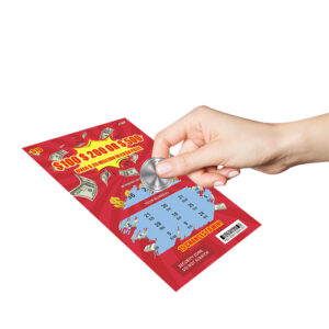 Scratch lottery ticket manufacturer black core paper digital printing custom lottery ticket
