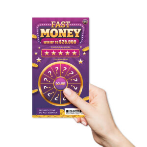 Spinning Lotto Ticket Size Lottery Tickets Digital Printing Coating Scratch Ticket Wholesale Scratch off Lottery Card